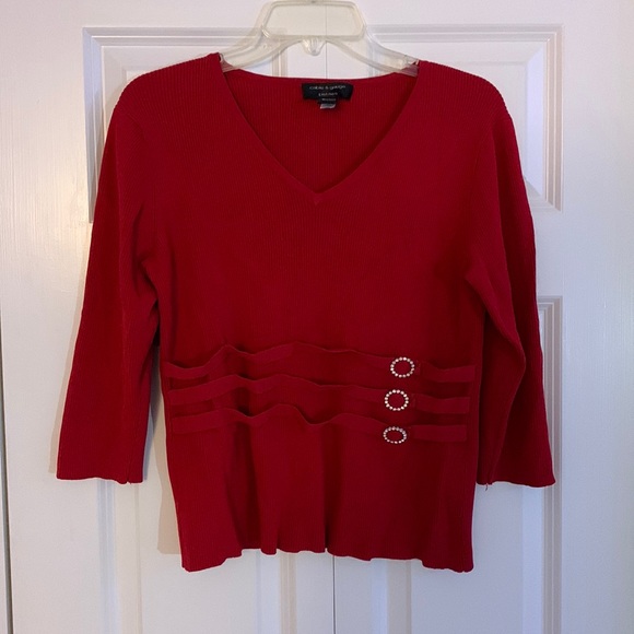 Cable & Gauge Tops Cable Gauge Petites Red Top Poshmark